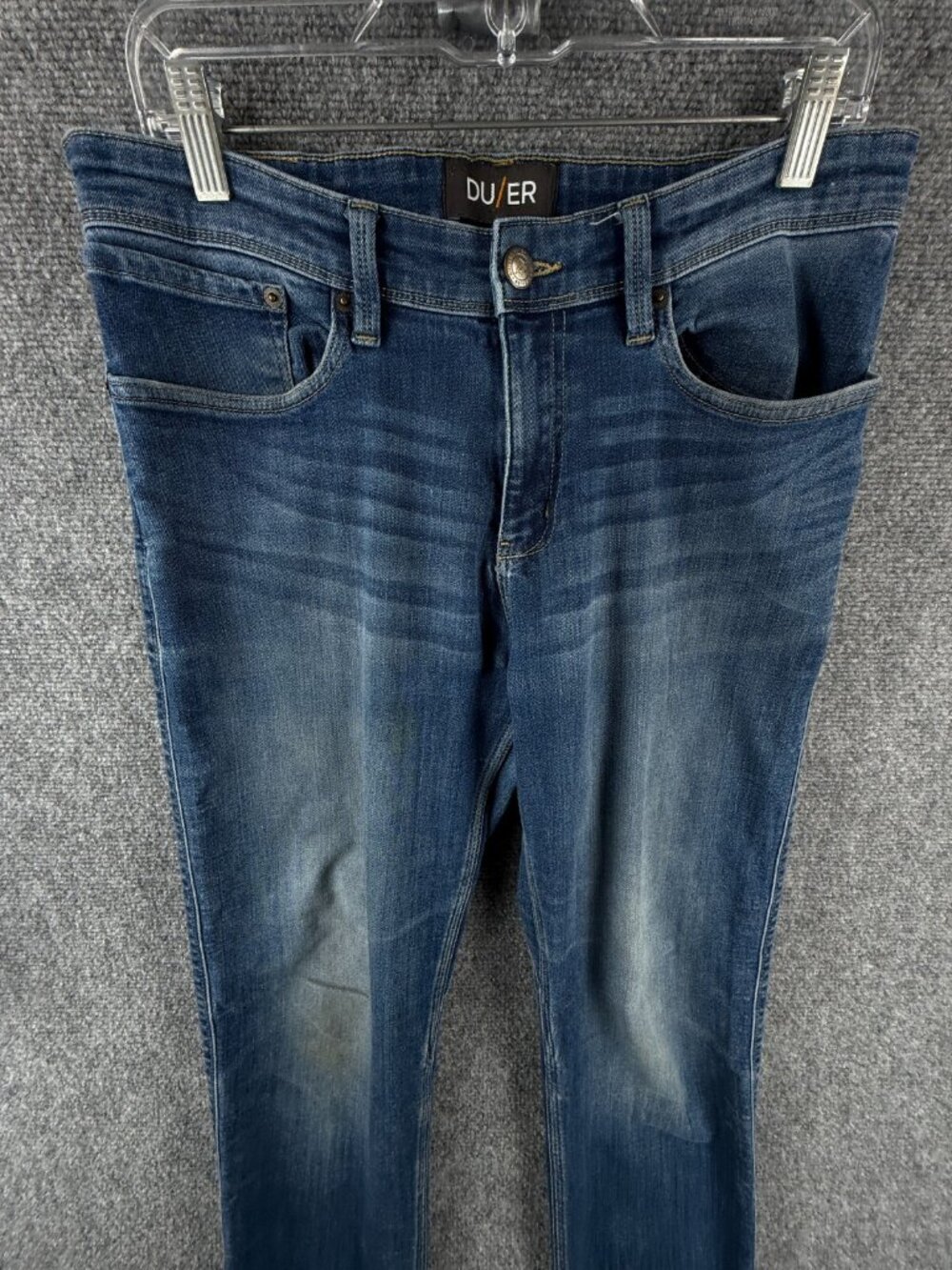 DU/ER Jeans Men L2X Slim Fit Dark Wash Denim Stretch Super Flex 32x29.5 Pockets